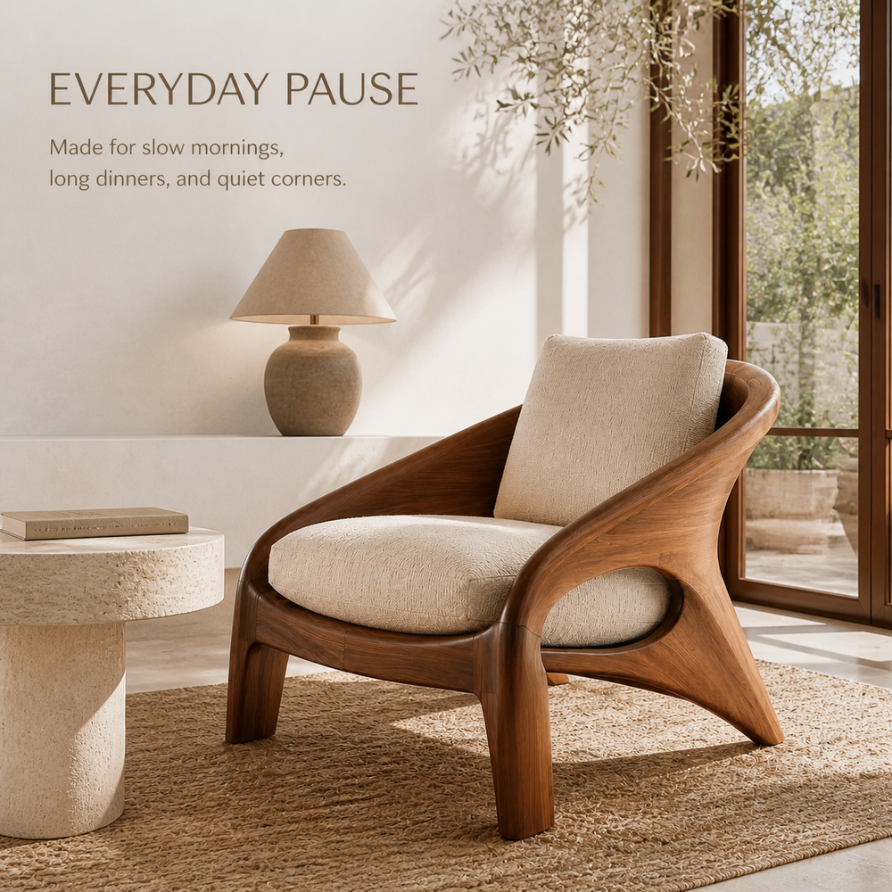 Liora Warm Natural Wood Accent Chair - Design 023 - product image 07