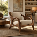 Soren Rounded Natural Wood Lounge Chair - Design 024 - main view