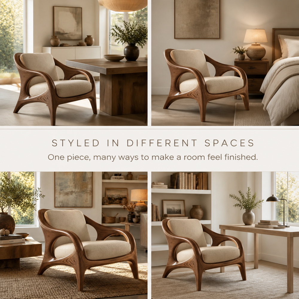 Soren Rounded Natural Wood Lounge Chair - Design 024 - product image 10