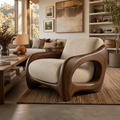 Elara Gallery Natural Wood Accent Chair - Design 025 - main view