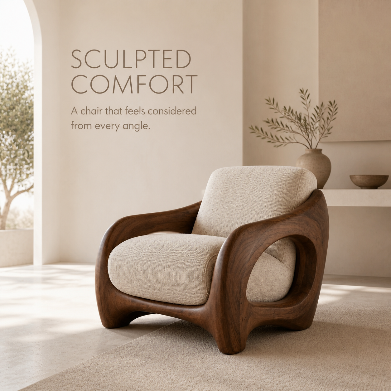 Elara Gallery Natural Wood Accent Chair - Design 025 - product image 03