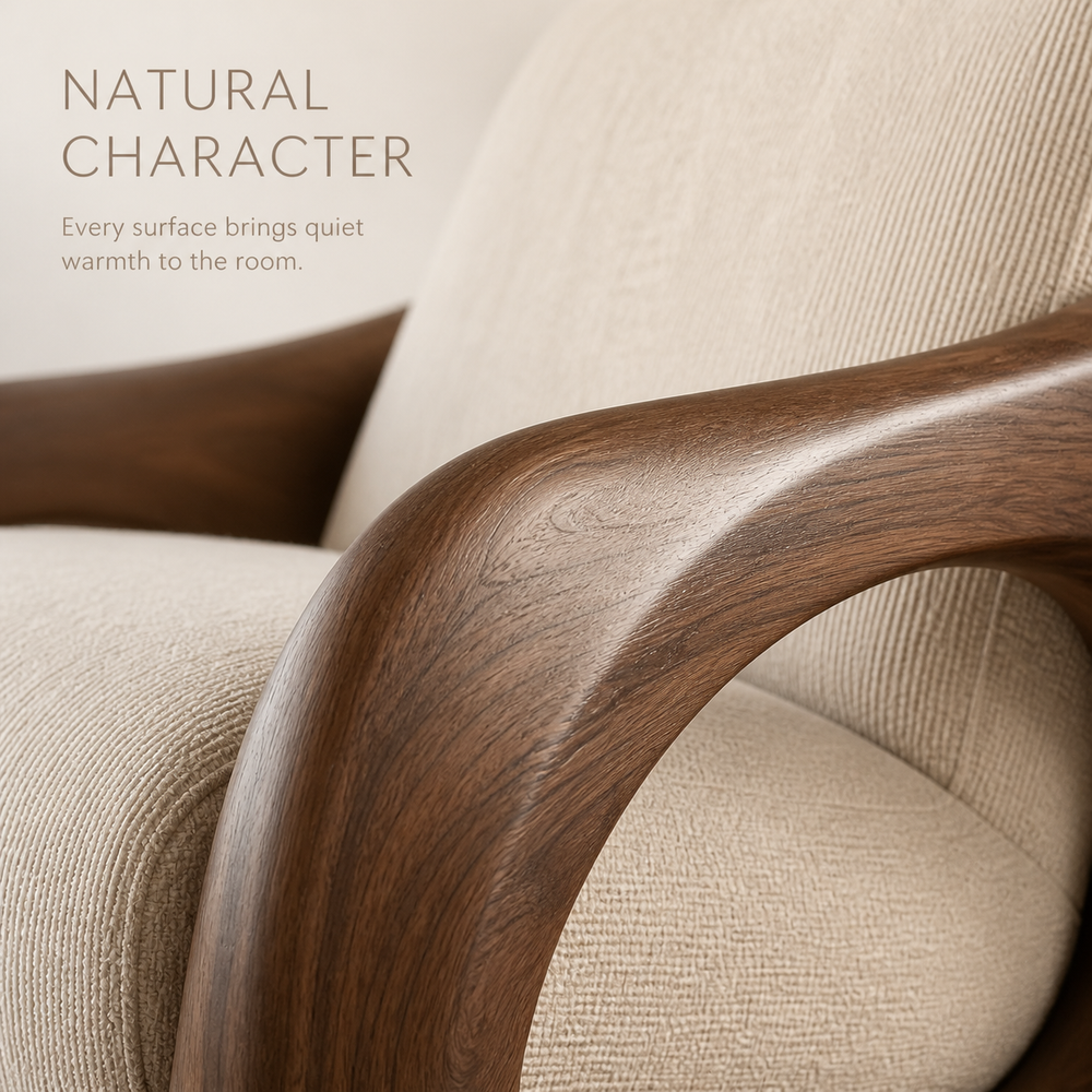 Elara Gallery Natural Wood Accent Chair - Design 025 - product image 05