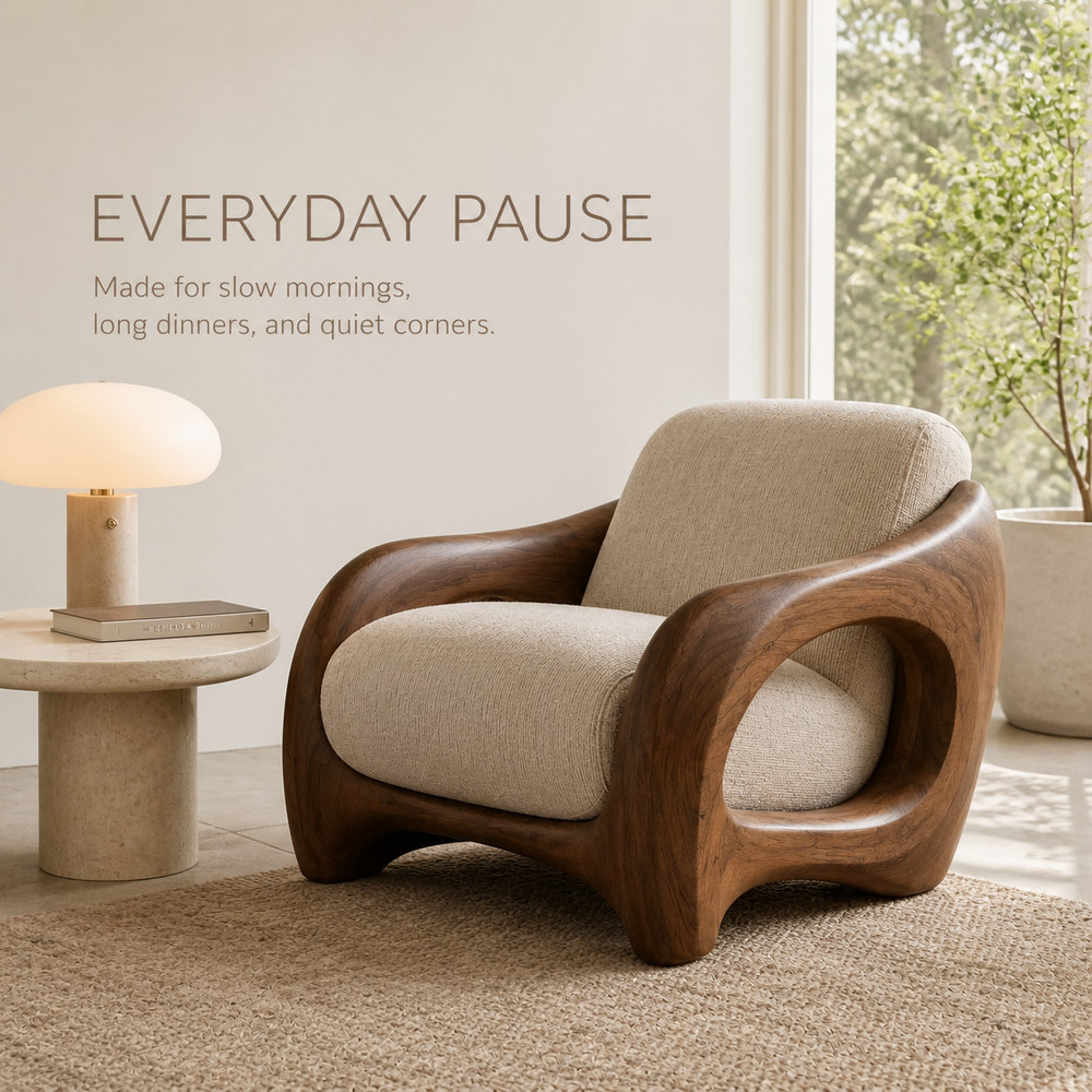 Elara Gallery Natural Wood Accent Chair - Design 025 - product image 07