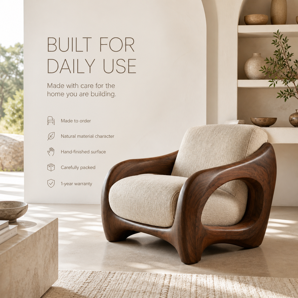 Elara Gallery Natural Wood Accent Chair - Design 025 - product image 09