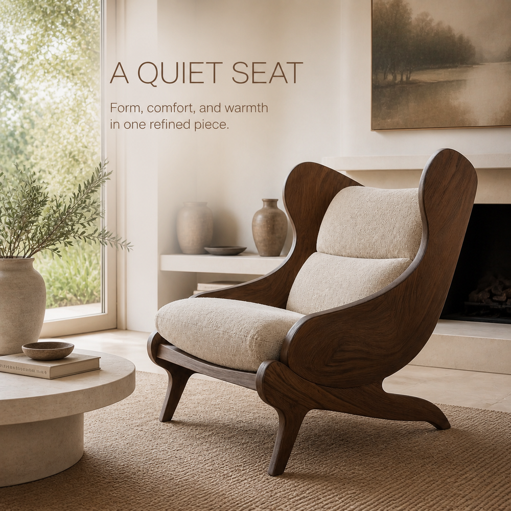 Veyra Soft Curve Natural Wood Chair - Design 026 - product image 02