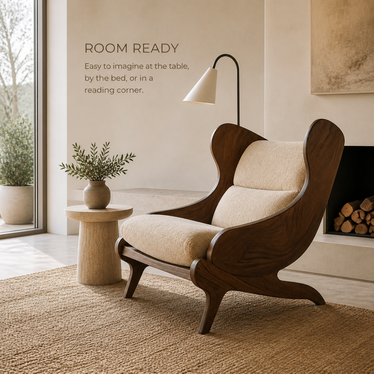 Veyra Soft Curve Natural Wood Chair - Design 026 - product image 04