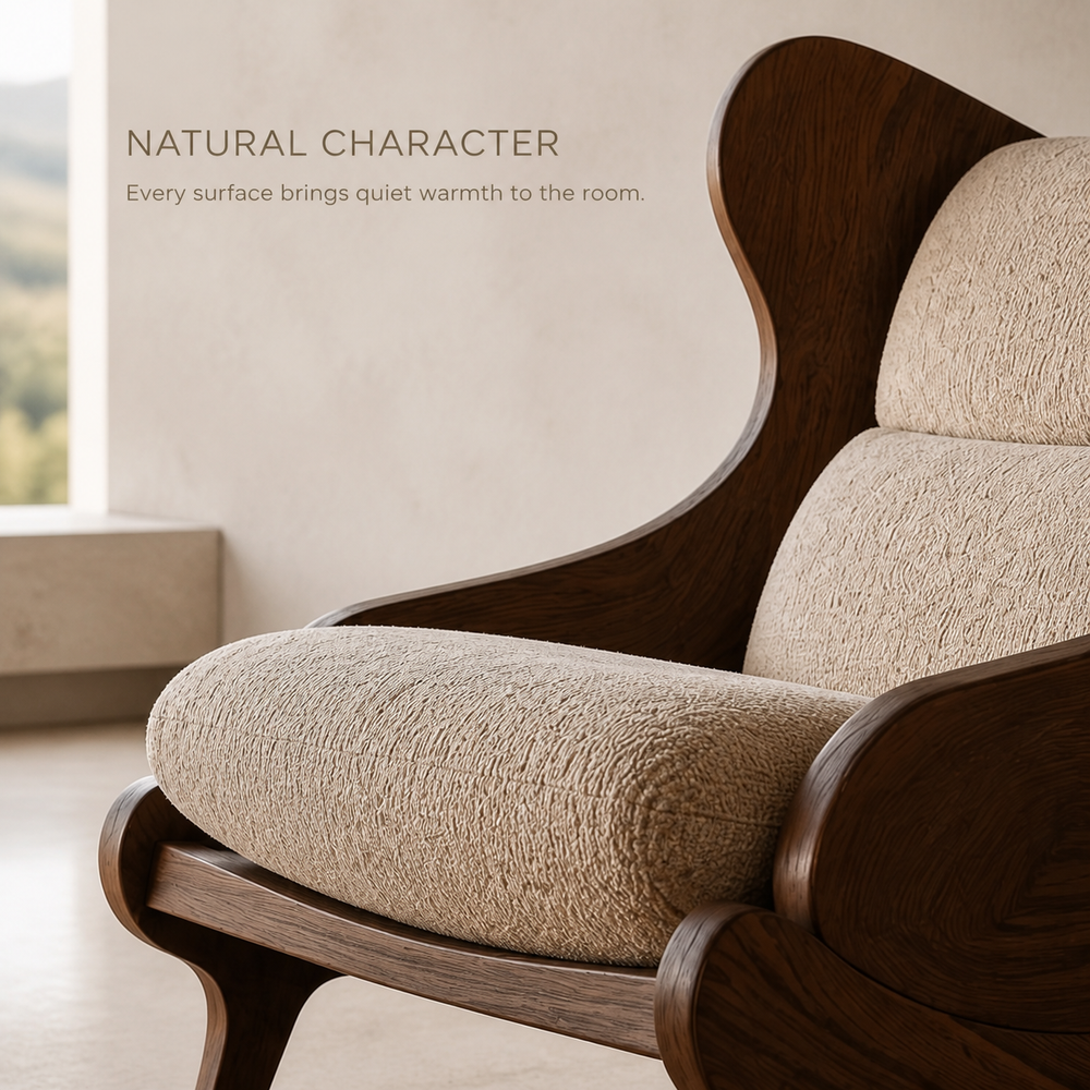 Veyra Soft Curve Natural Wood Chair - Design 026 - product image 05