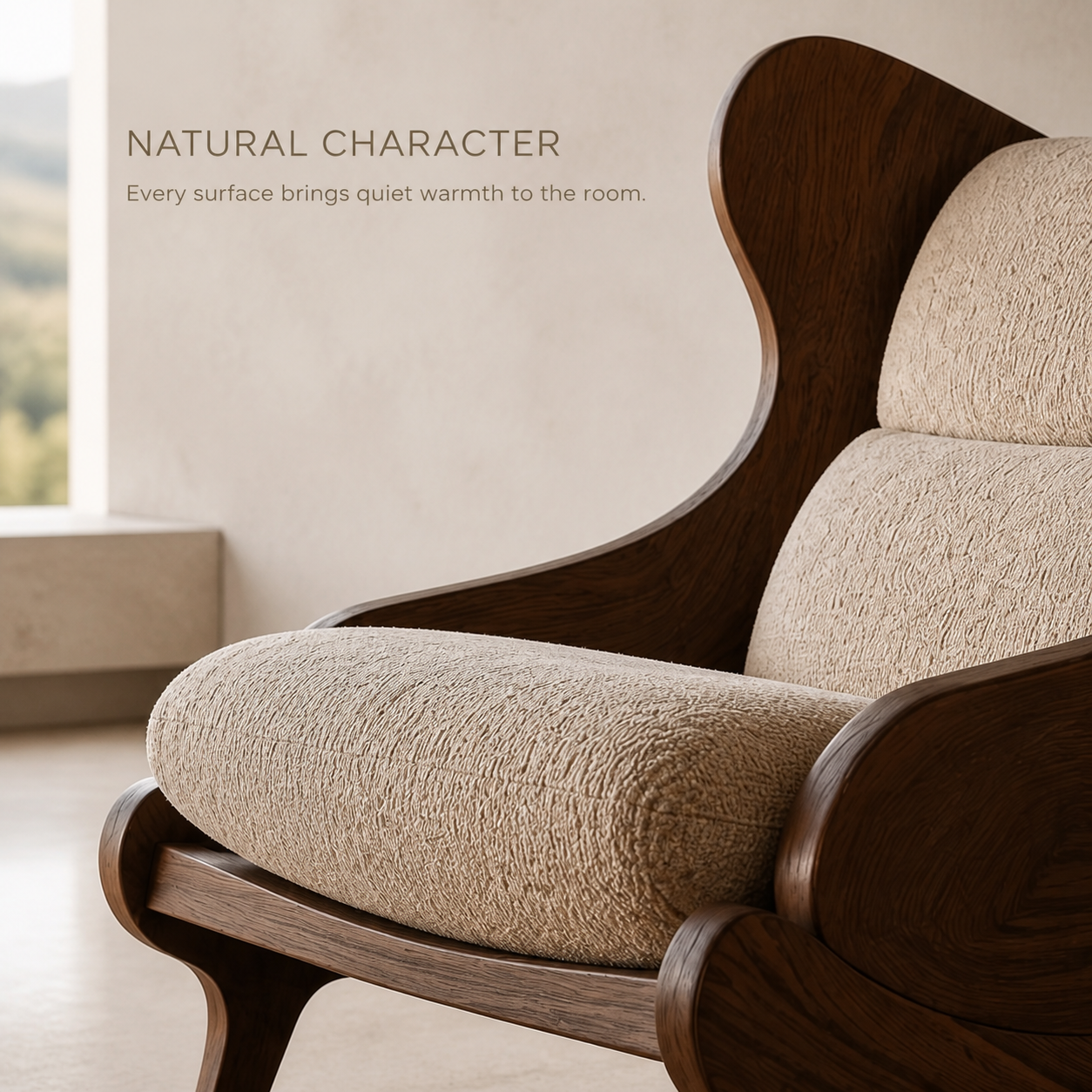 Veyra Soft Curve Natural Wood Chair - Design 026 - product image 05