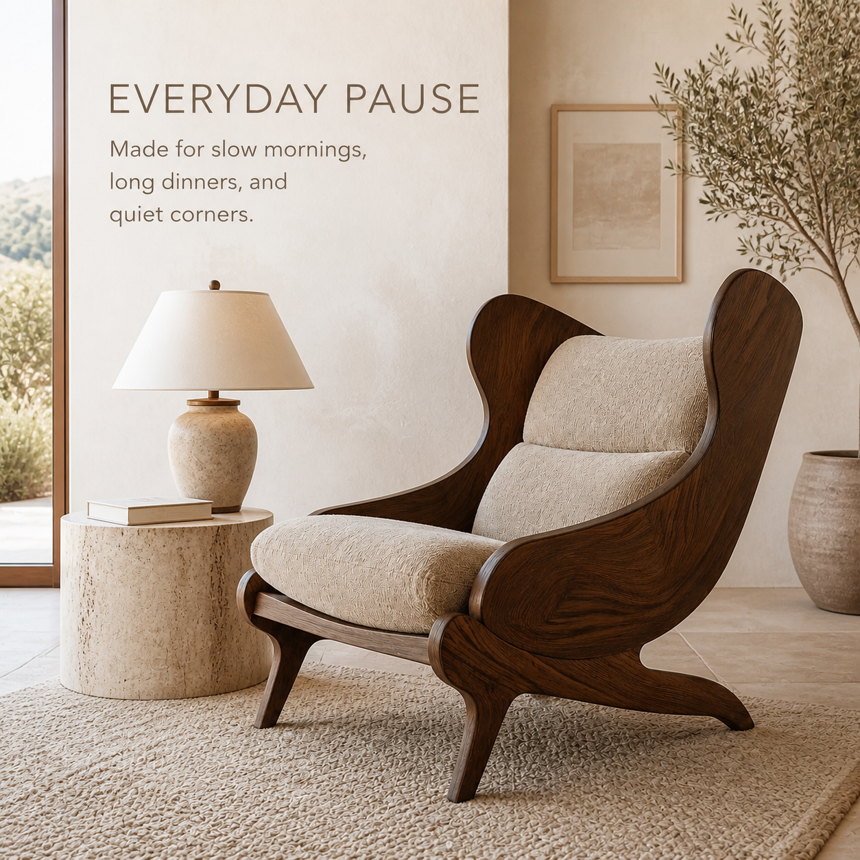 Veyra Soft Curve Natural Wood Chair - Design 026 - product image 07