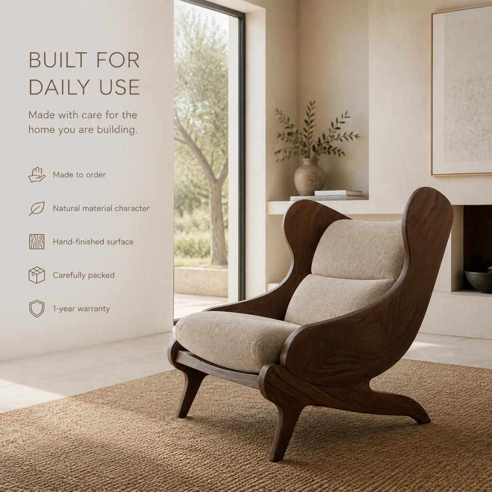 Veyra Soft Curve Natural Wood Chair - Design 026 - product image 09