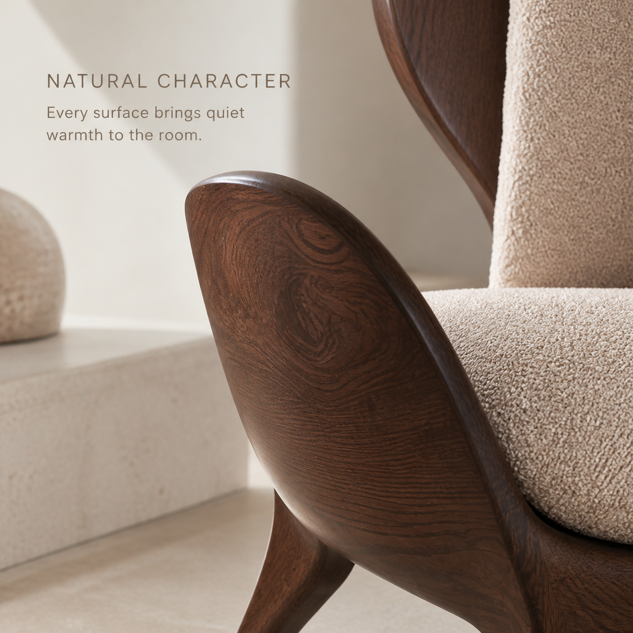 Calder Organic Modern Natural Wood Chair - Design 027 - product image 05