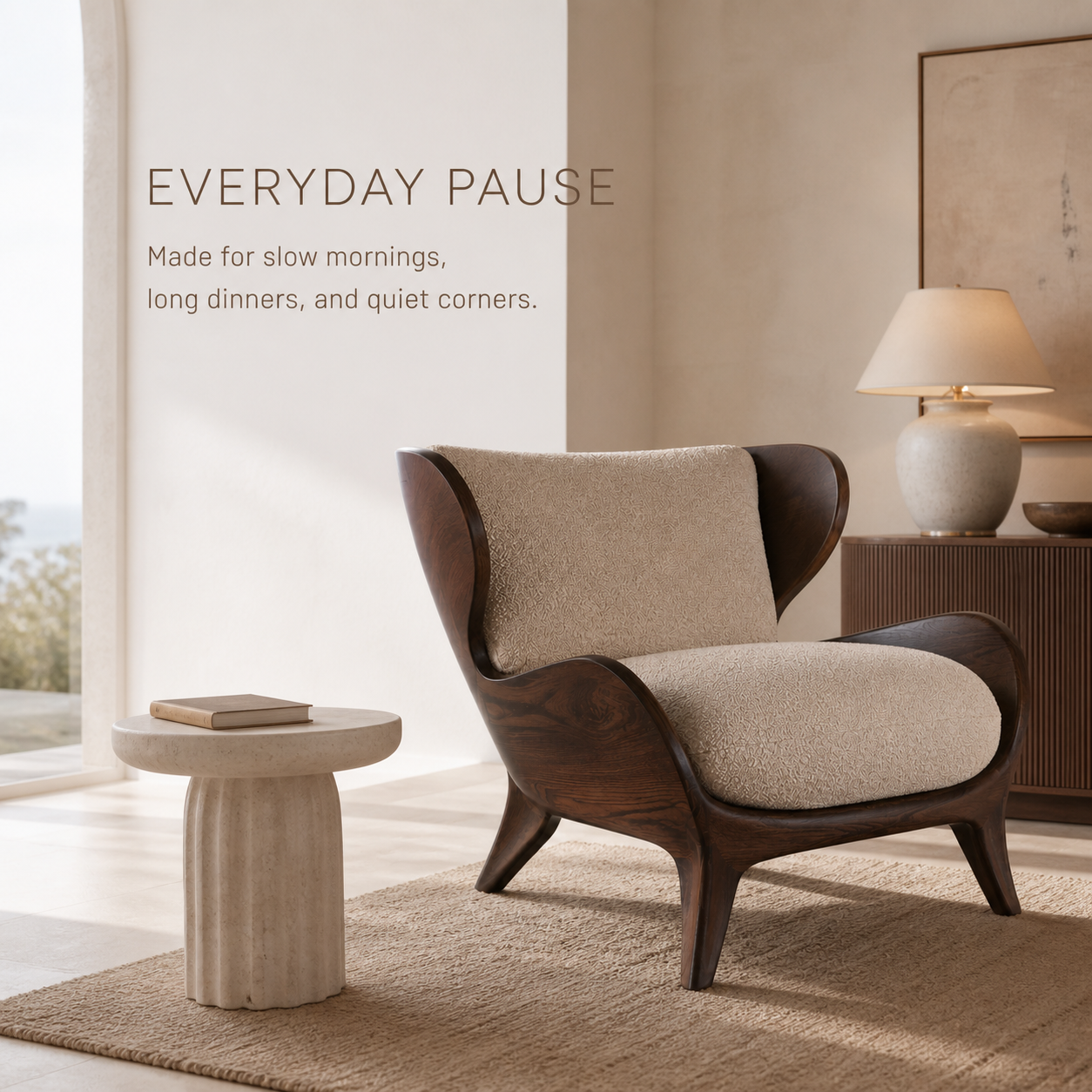 Calder Organic Modern Natural Wood Chair - Design 027 - product image 07