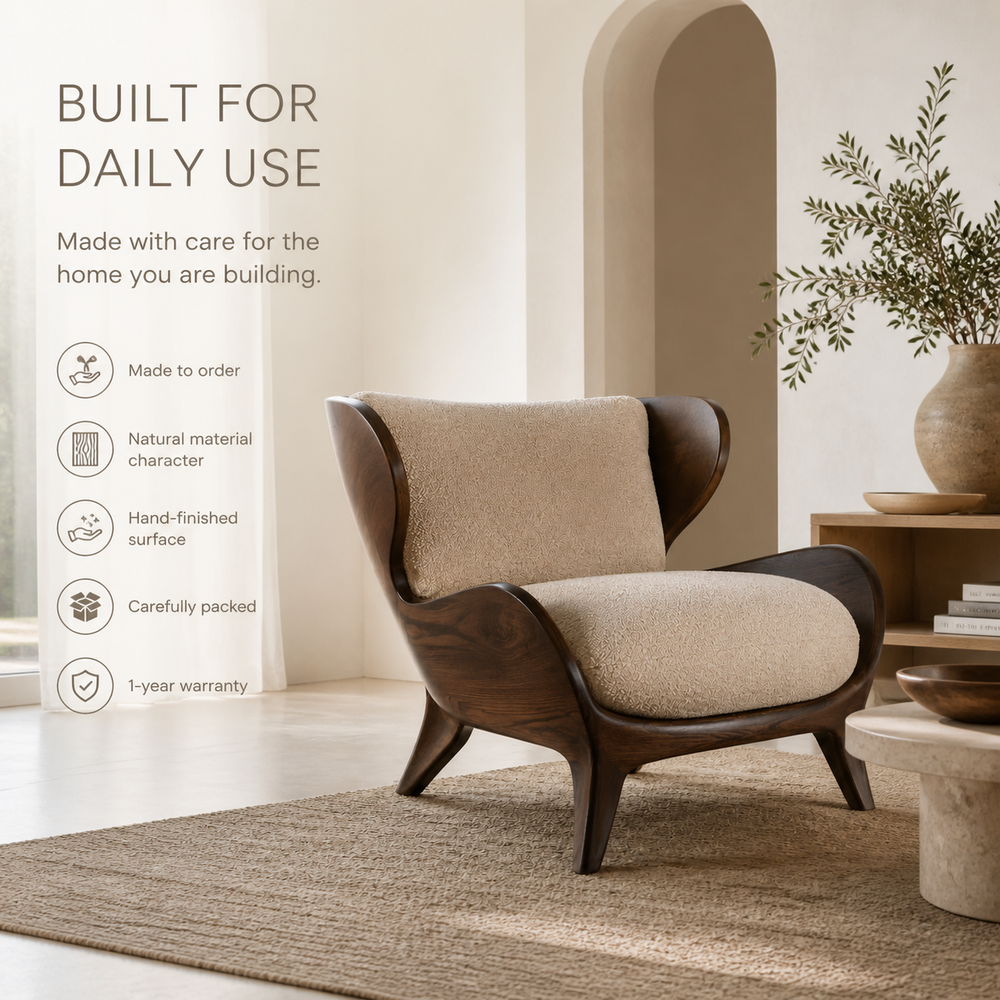 Calder Organic Modern Natural Wood Chair - Design 027 - product image 09