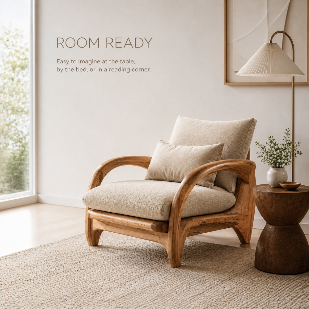 Nolan Arc Natural Wood Lounge Chair - Design 028 - product image 04