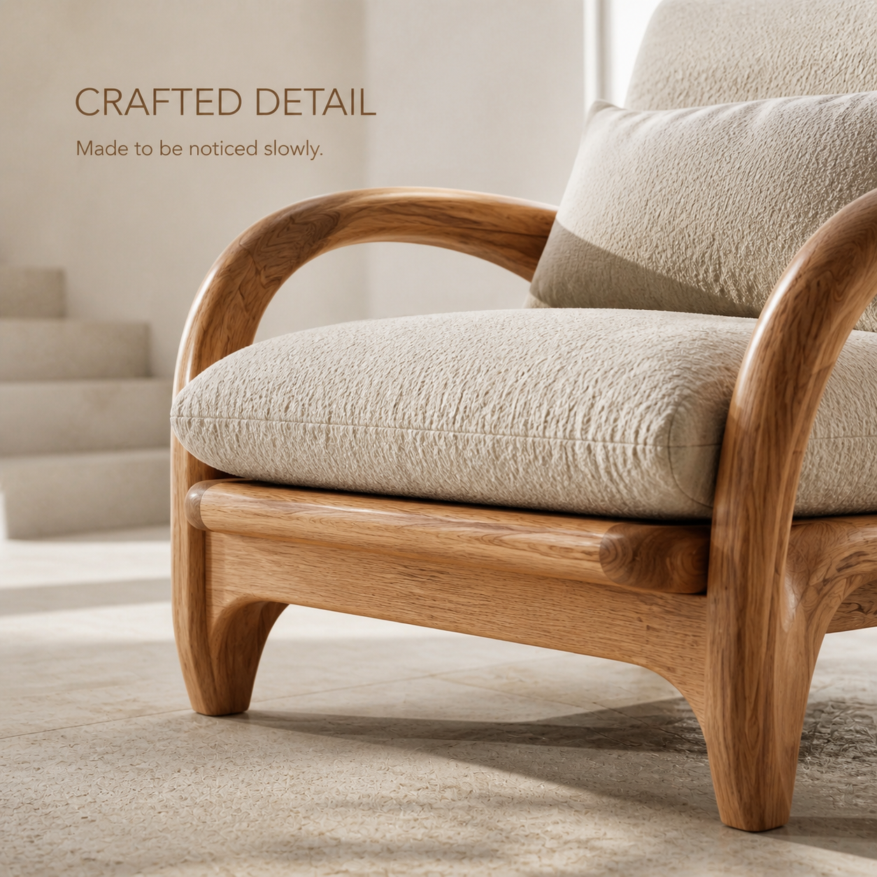 Nolan Arc Natural Wood Lounge Chair - Design 028 - product image 06