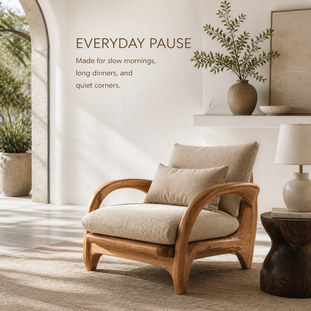 Nolan Arc Natural Wood Lounge Chair - Design 028 - product image 07