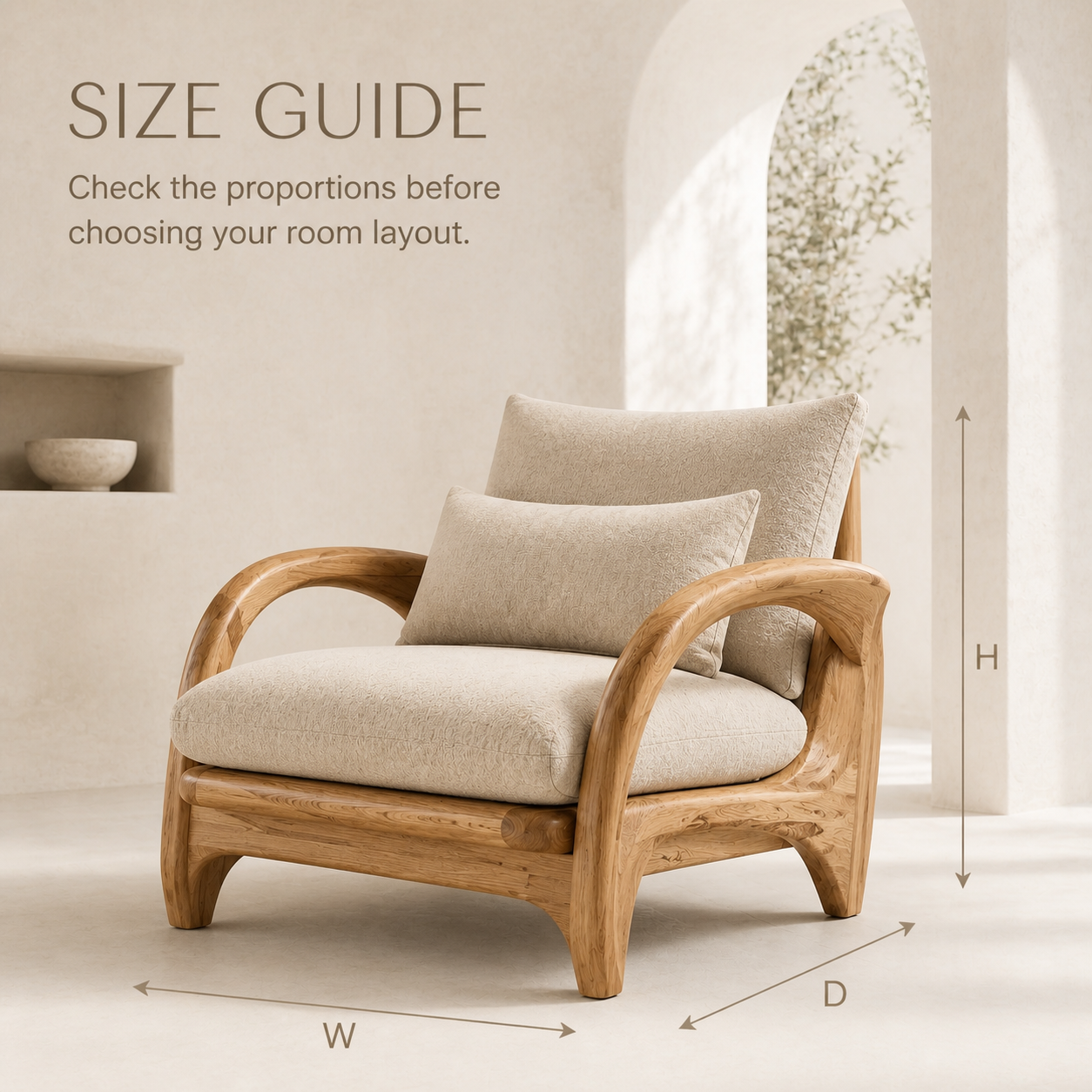 Nolan Arc Natural Wood Lounge Chair - Design 028 - product image 08