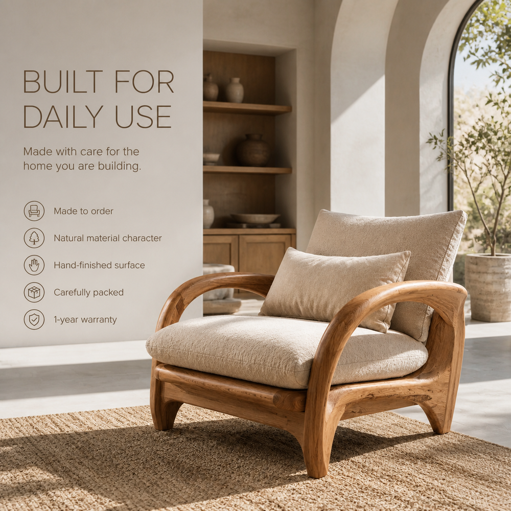 Nolan Arc Natural Wood Lounge Chair - Design 028 - product image 09