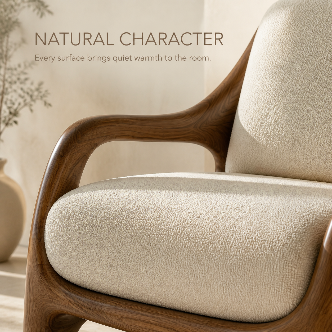 Marin Curved Natural Wood Lounge Chair - Design 030 - product image 05