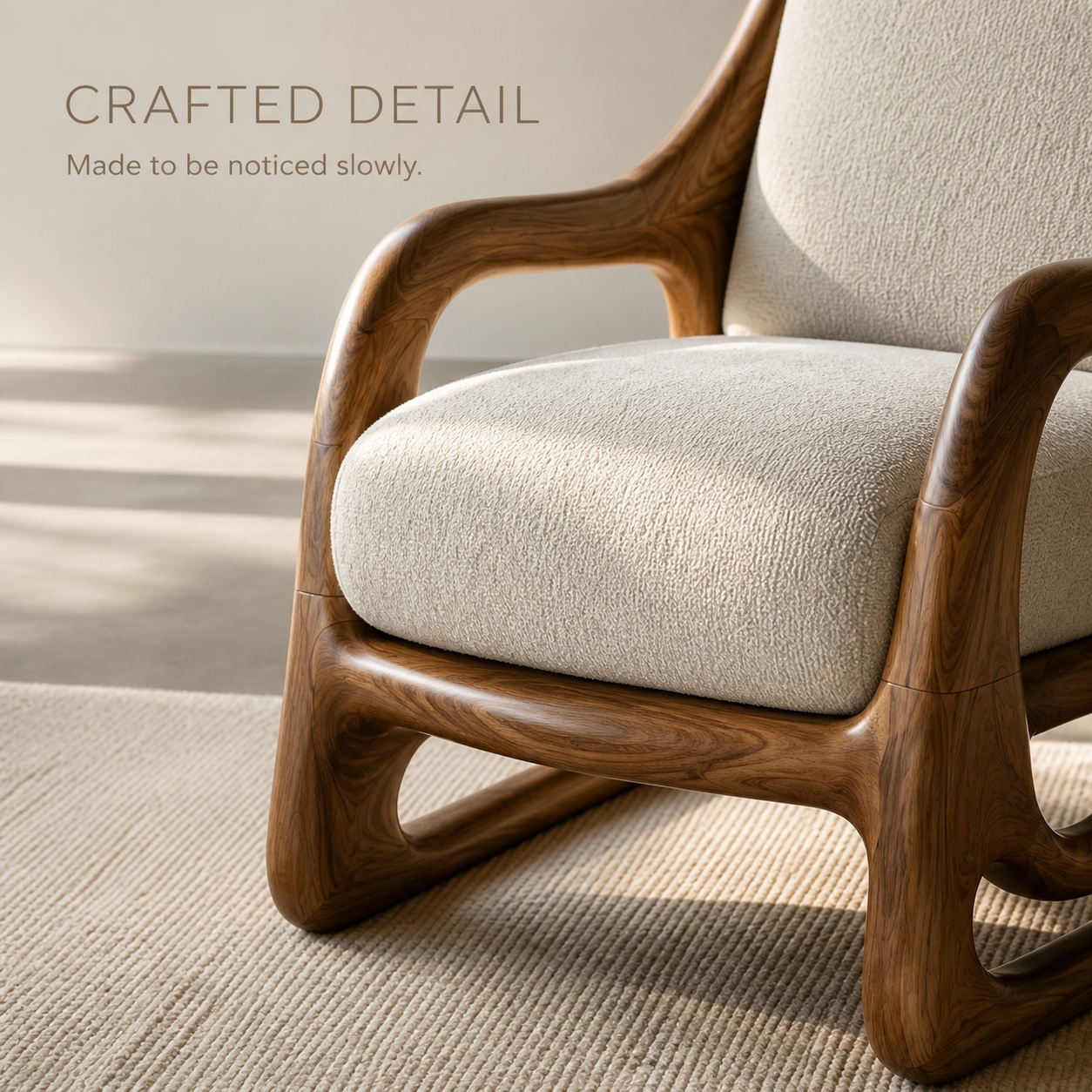 Marin Curved Natural Wood Lounge Chair - Design 030 - product image 06
