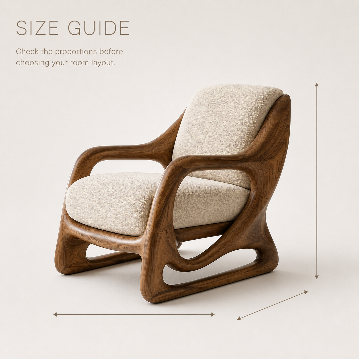 Marin Curved Natural Wood Lounge Chair - Design 030 - product image 08