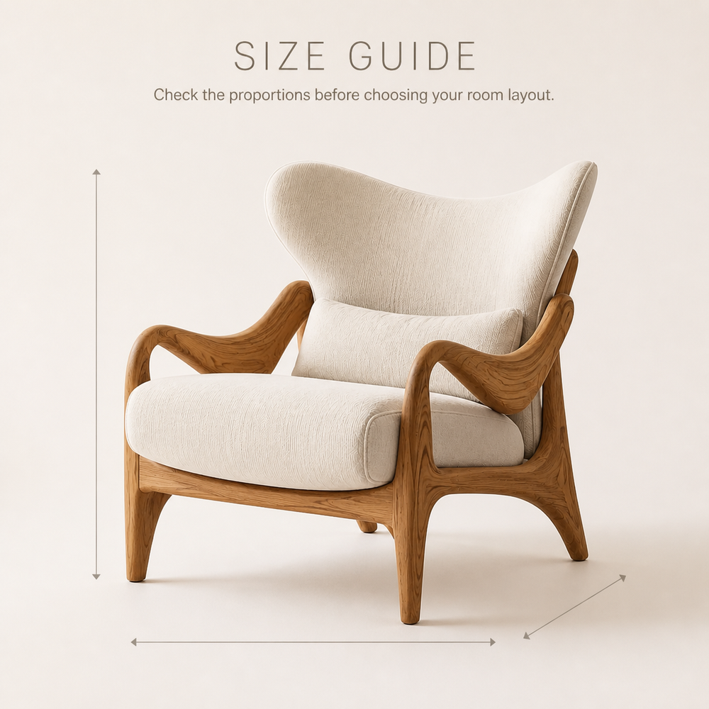Selene Rounded Natural Wood Accent Chair - Design 031 - product image 08