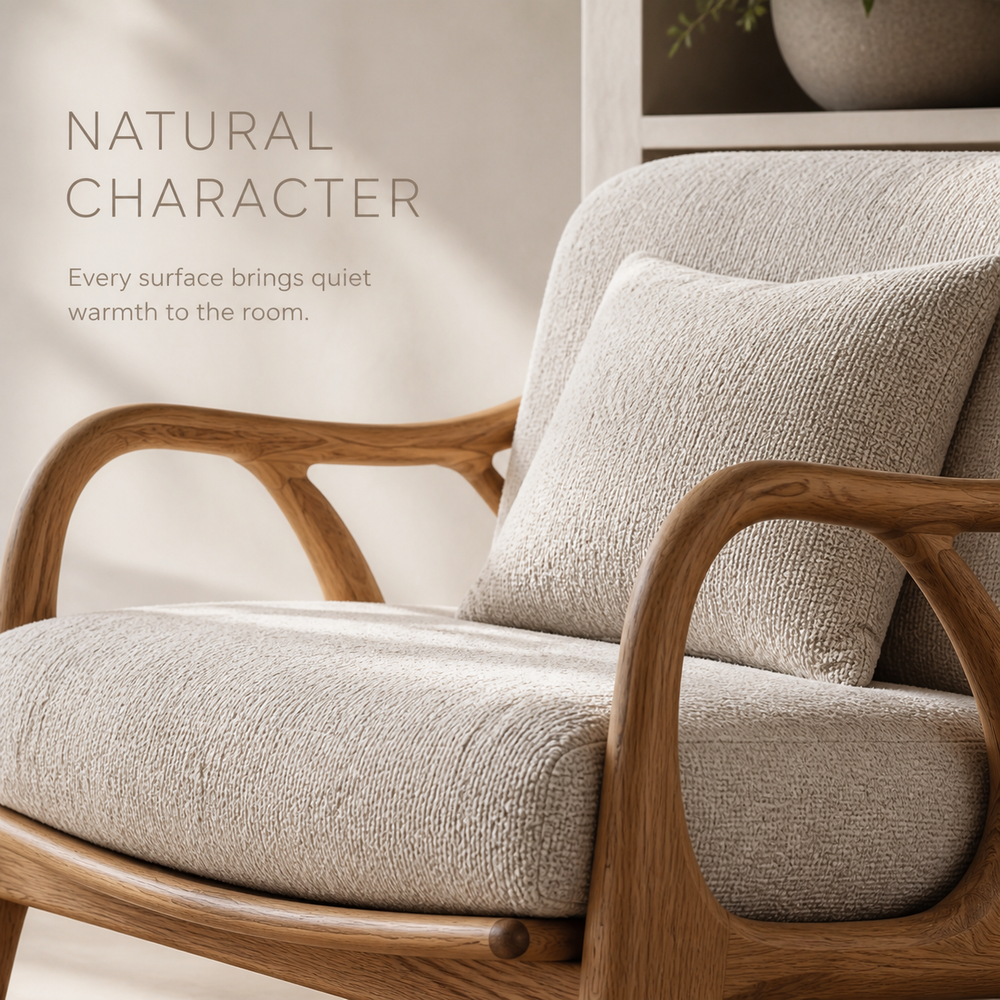 Alden Sculptural Natural Wood Lounge Chair - Design 032 - product image 05