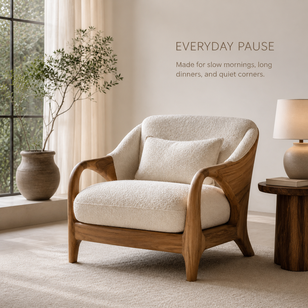 Liora Warm Natural Wood Accent Chair - Design 035 - product image 07