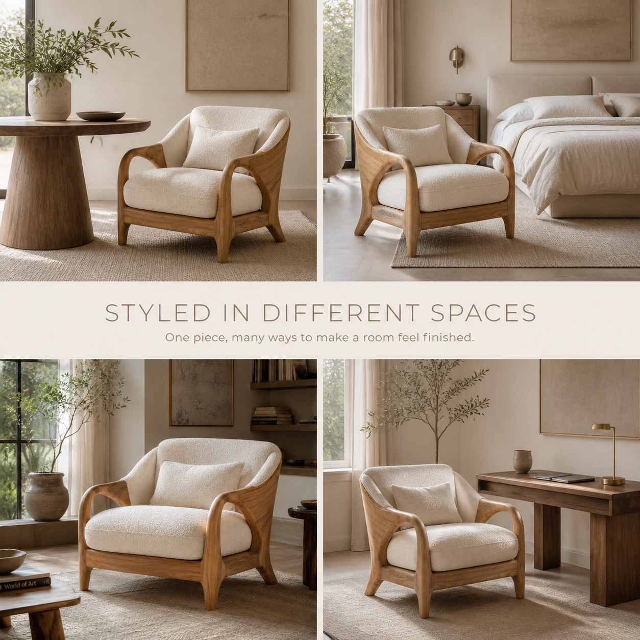 Liora Warm Natural Wood Accent Chair - Design 035 - product image 10