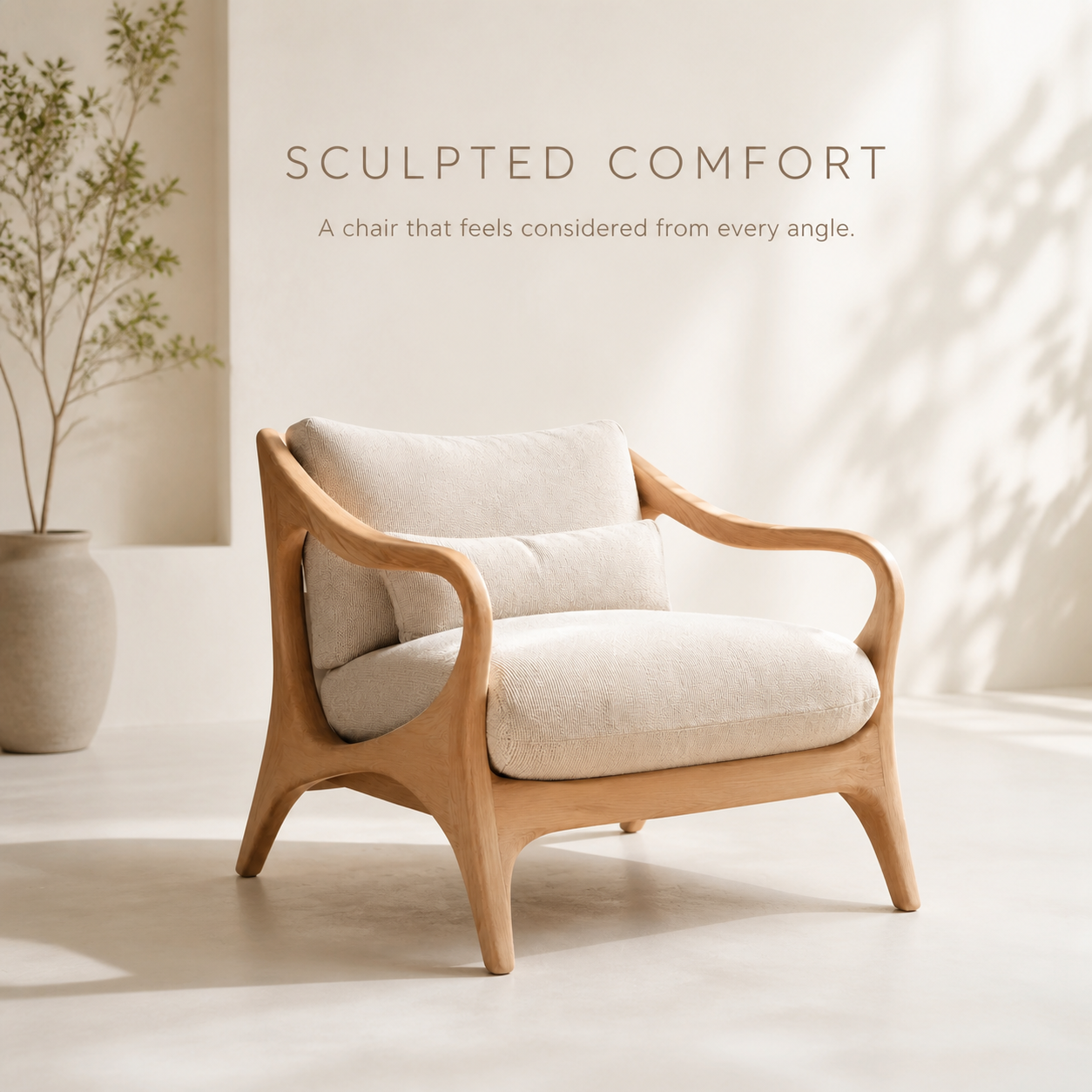 Soren Rounded Natural Wood Lounge Chair - Design 036 - product image 03