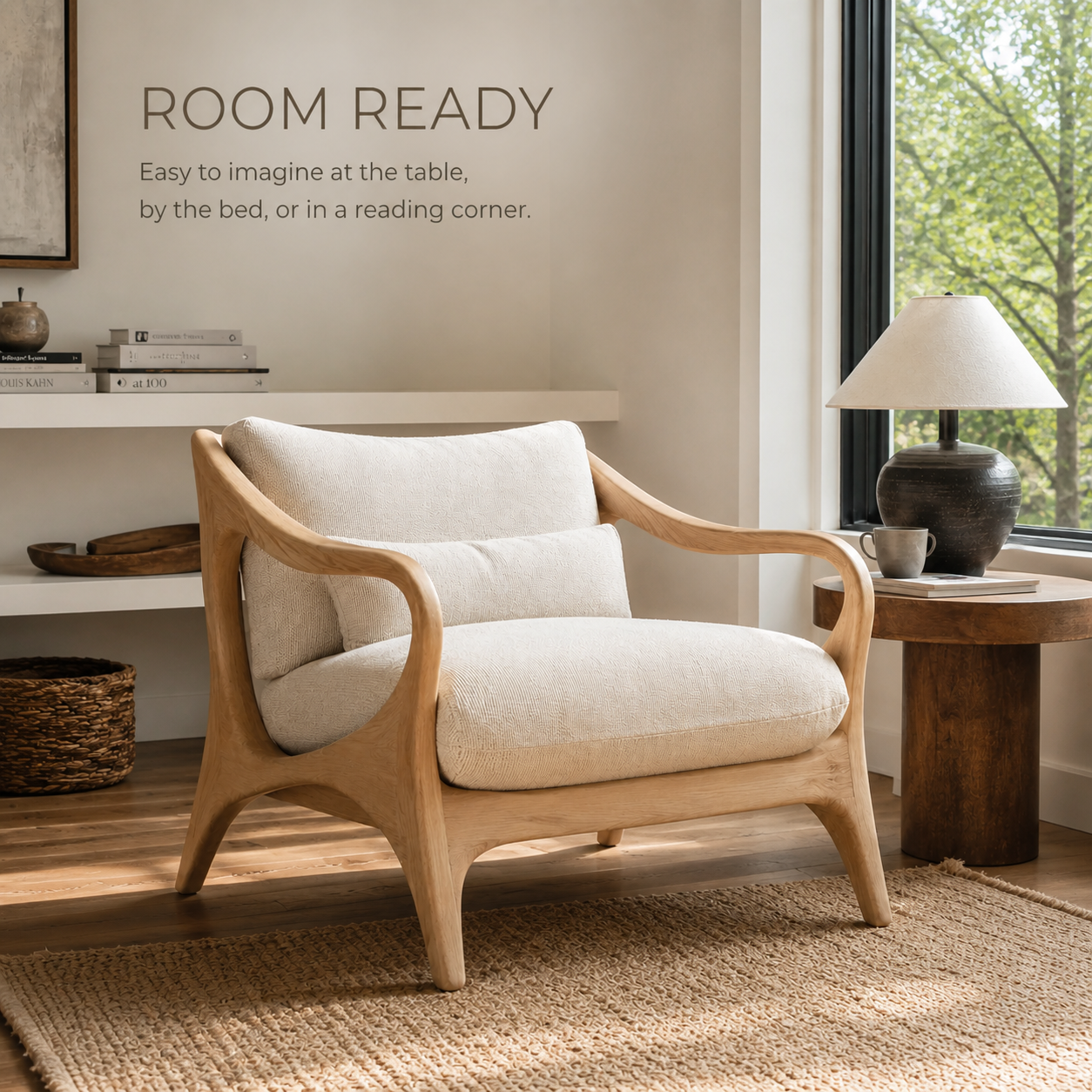 Soren Rounded Natural Wood Lounge Chair - Design 036 - product image 04