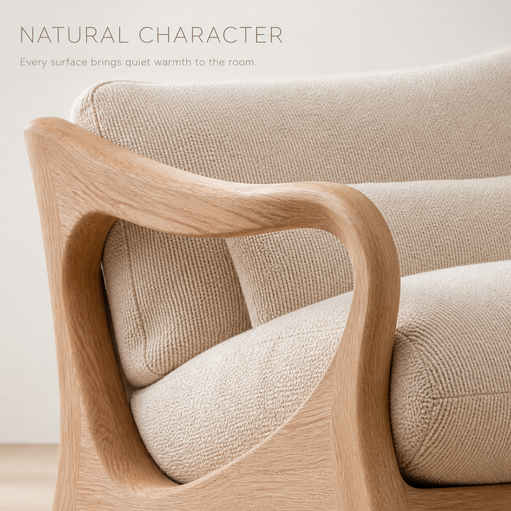 Soren Rounded Natural Wood Lounge Chair - Design 036 - product image 05