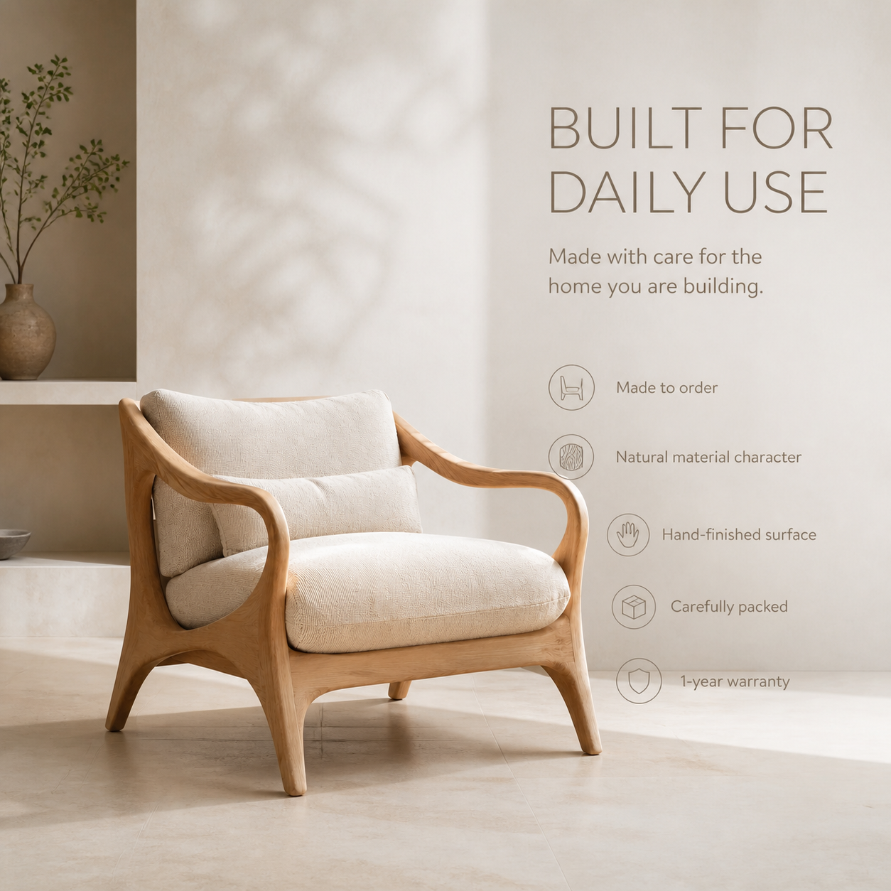 Soren Rounded Natural Wood Lounge Chair - Design 036 - product image 09