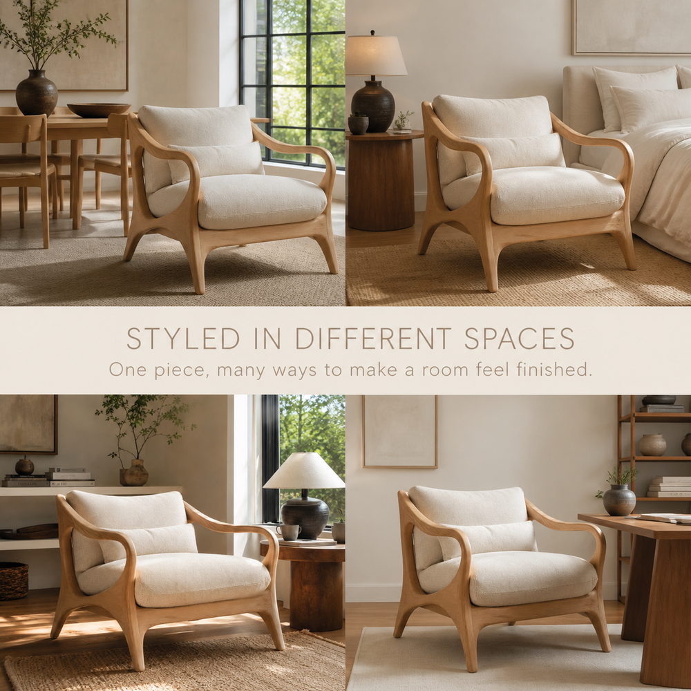 Soren Rounded Natural Wood Lounge Chair - Design 036 - product image 10