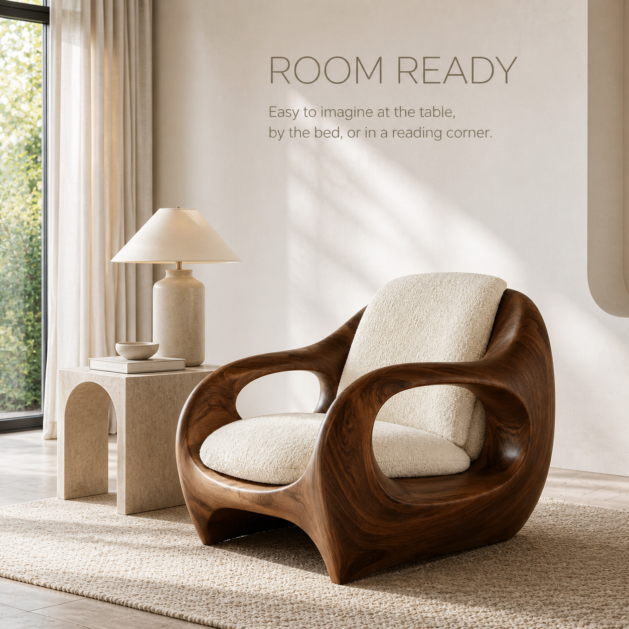 Elara Gallery Natural Wood Accent Chair - Design 037 - product image 04