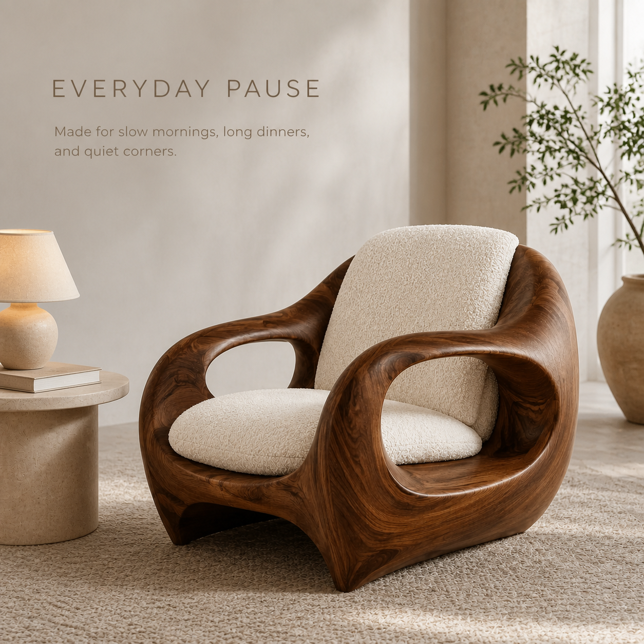 Elara Gallery Natural Wood Accent Chair - Design 037 - product image 07