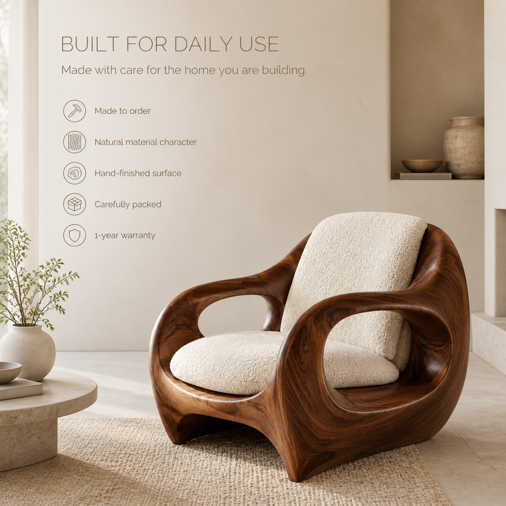 Elara Gallery Natural Wood Accent Chair - Design 037 - product image 09