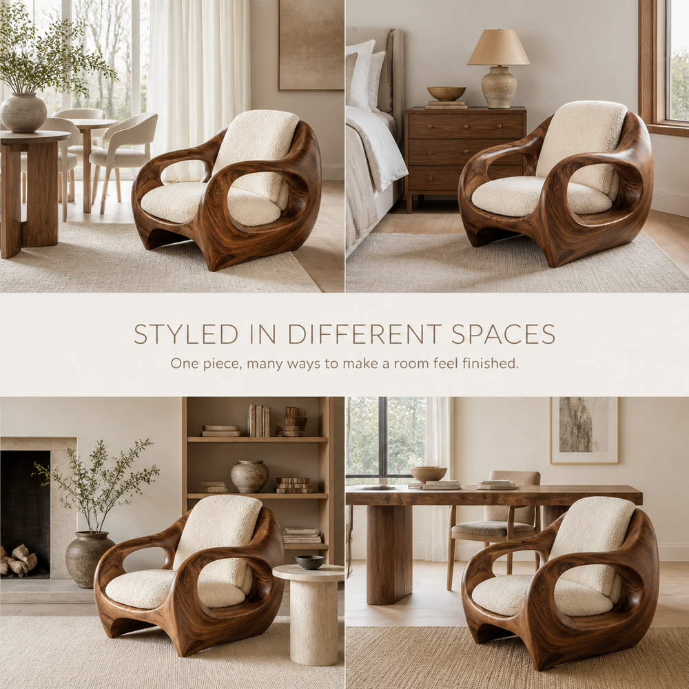 Elara Gallery Natural Wood Accent Chair - Design 037 - product image 10