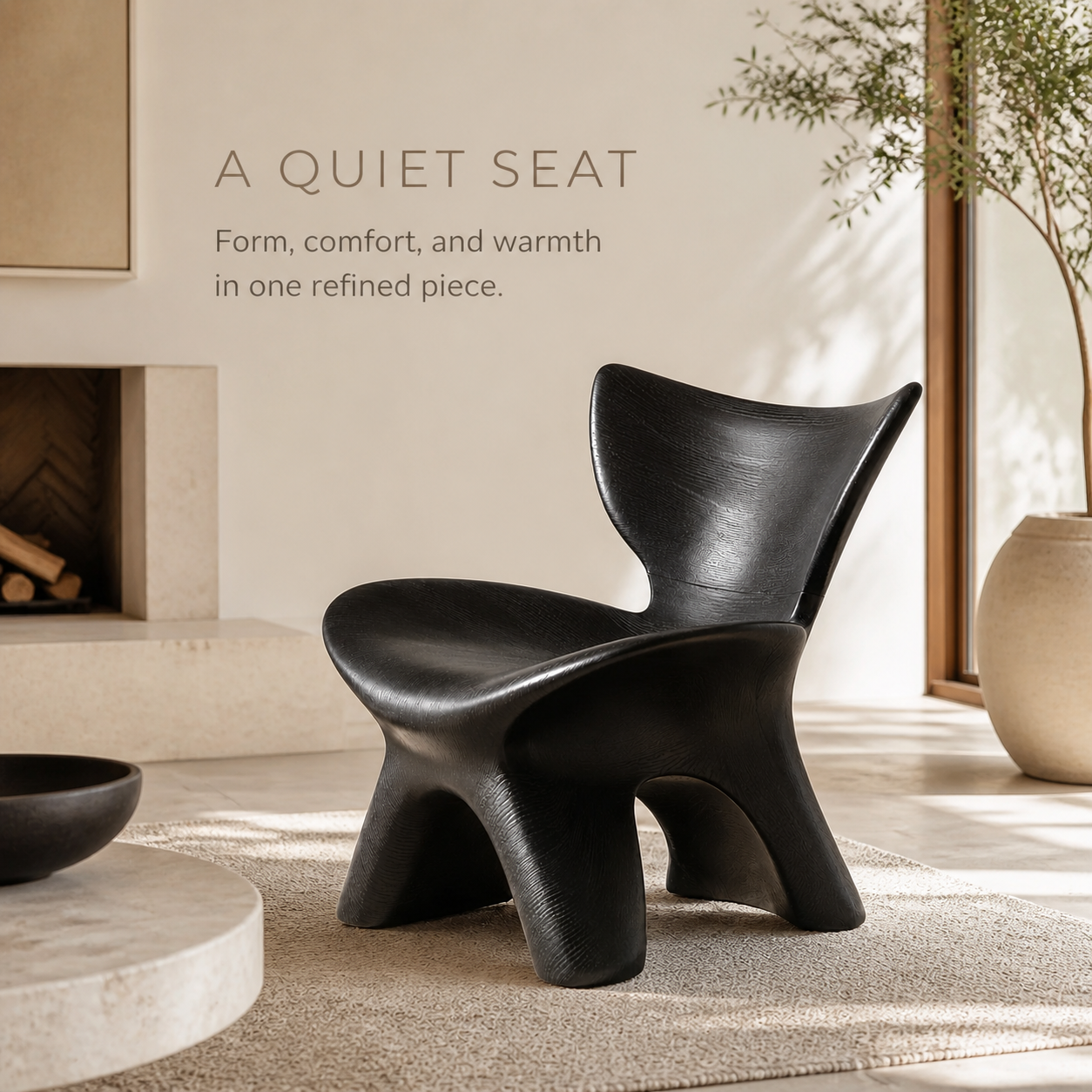 Veyra Soft Curve Natural Wood Chair - Design 038 - product image 02