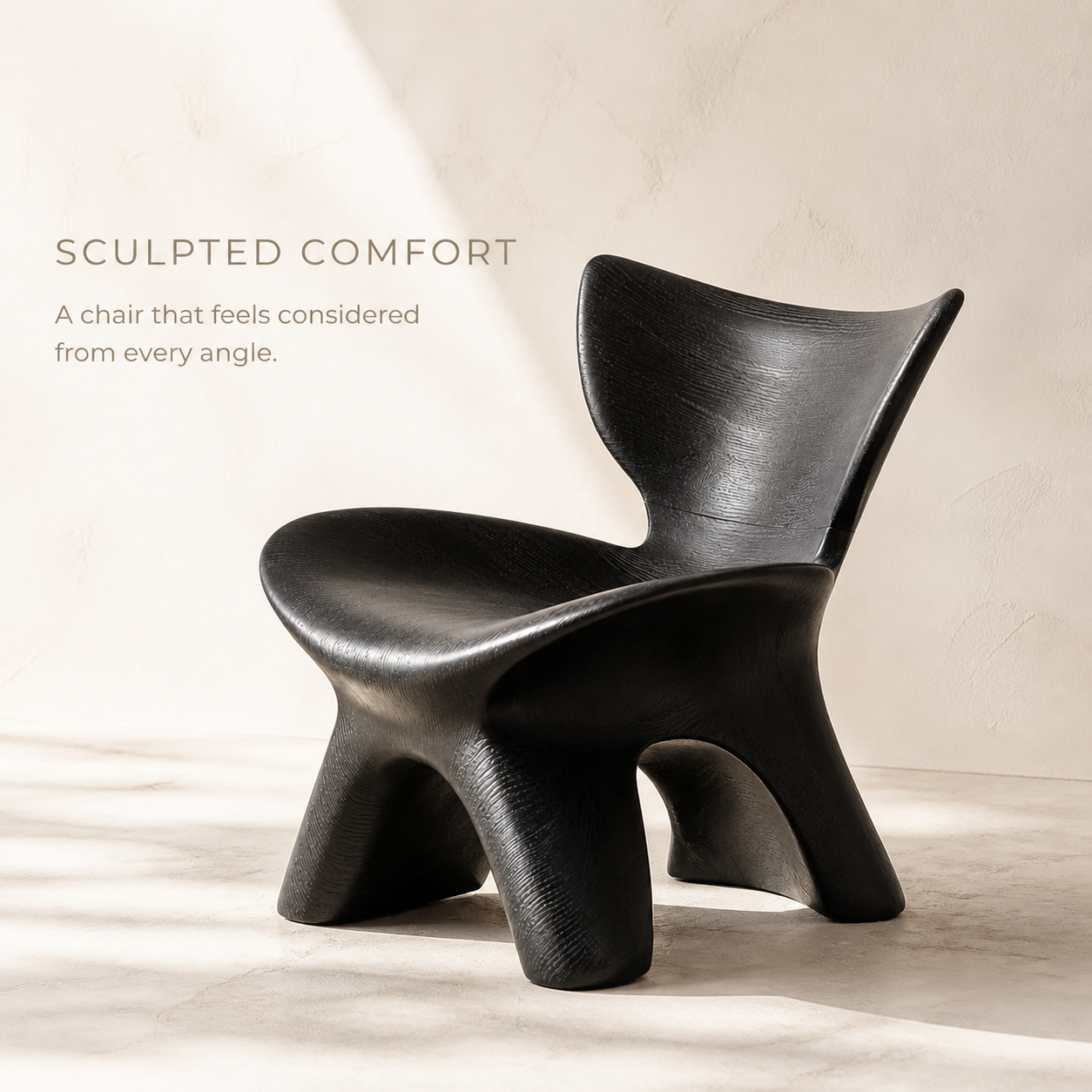 Veyra Soft Curve Natural Wood Chair - Design 038 - product image 03