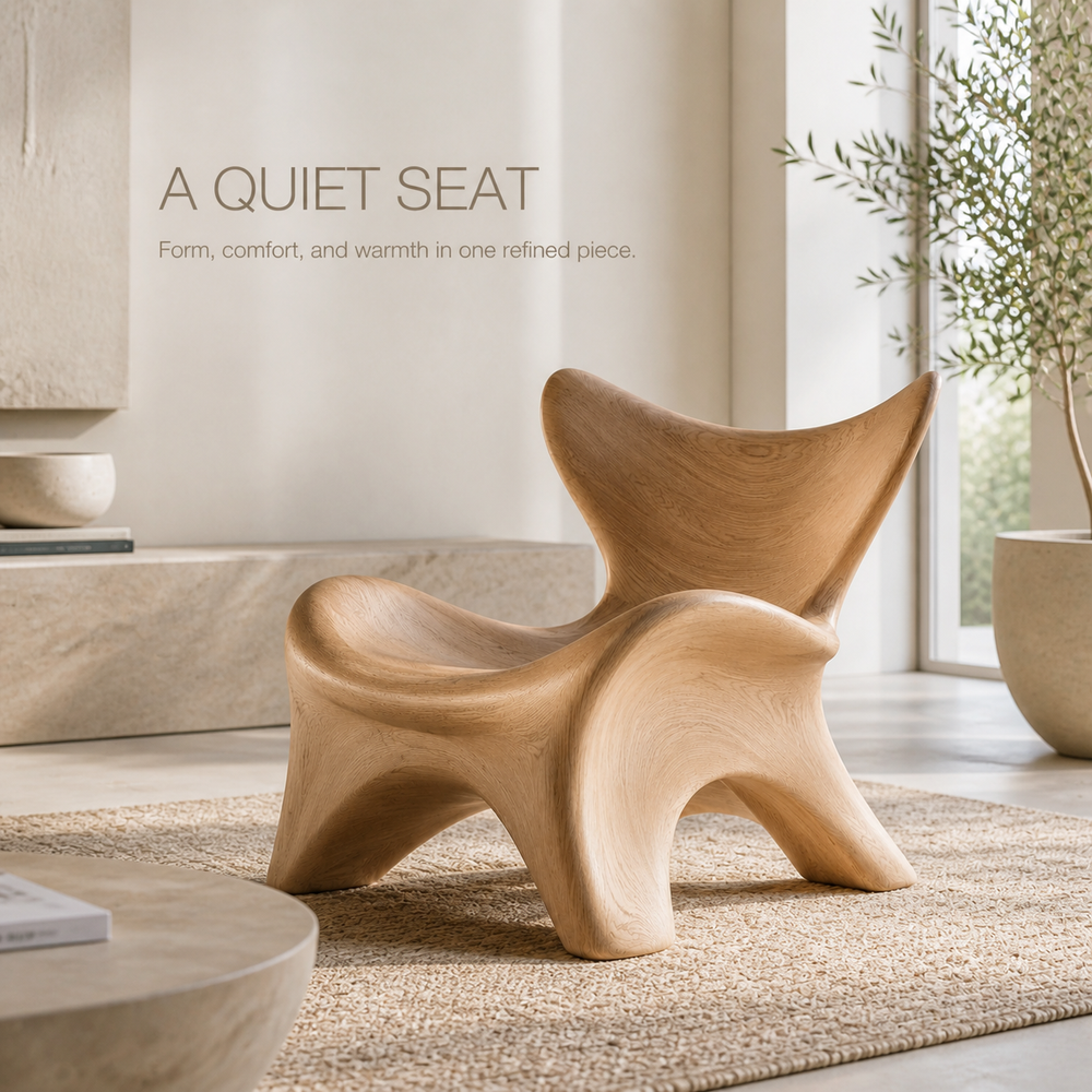 Calder Organic Modern Natural Wood Chair - Design 039 - product image 02