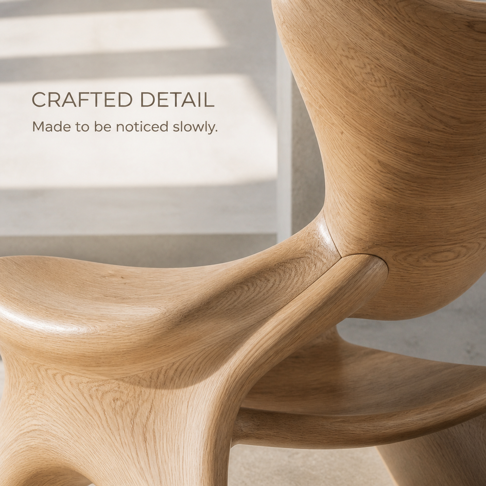 Calder Organic Modern Natural Wood Chair - Design 039 - product image 06