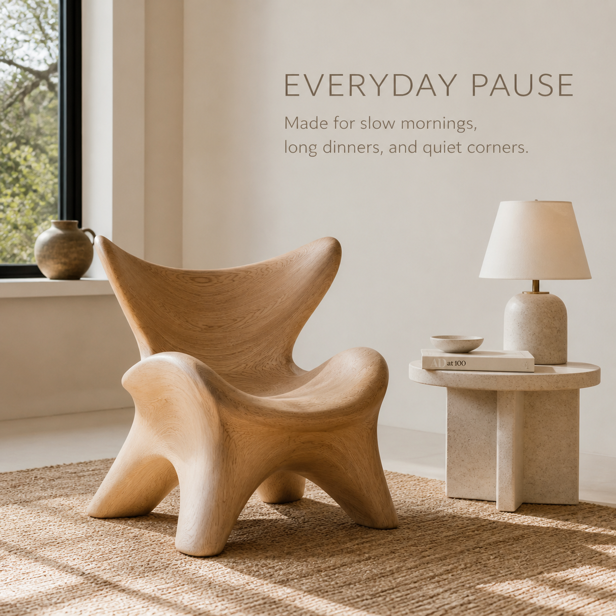 Calder Organic Modern Natural Wood Chair - Design 039 - product image 07