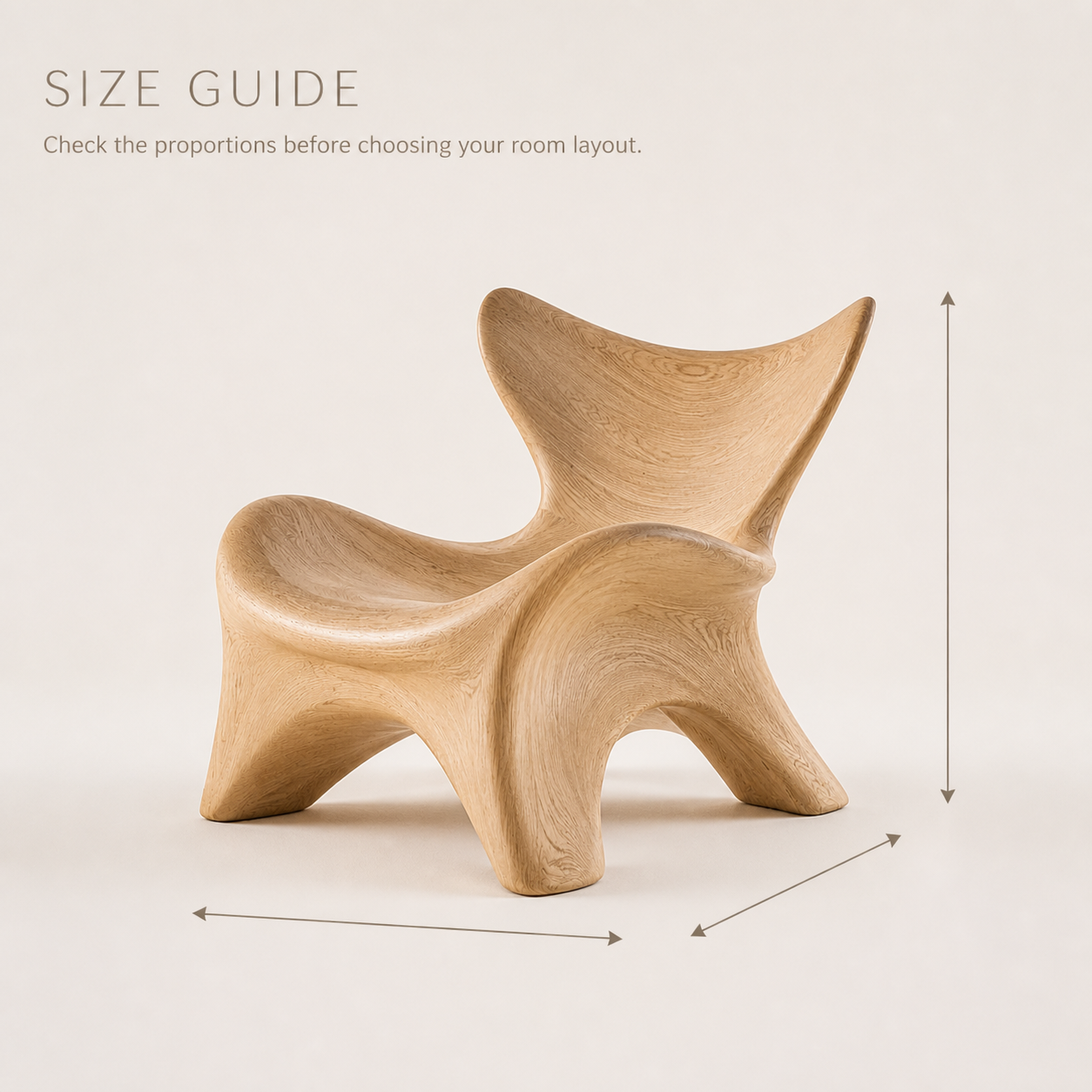 Calder Organic Modern Natural Wood Chair - Design 039 - product image 08