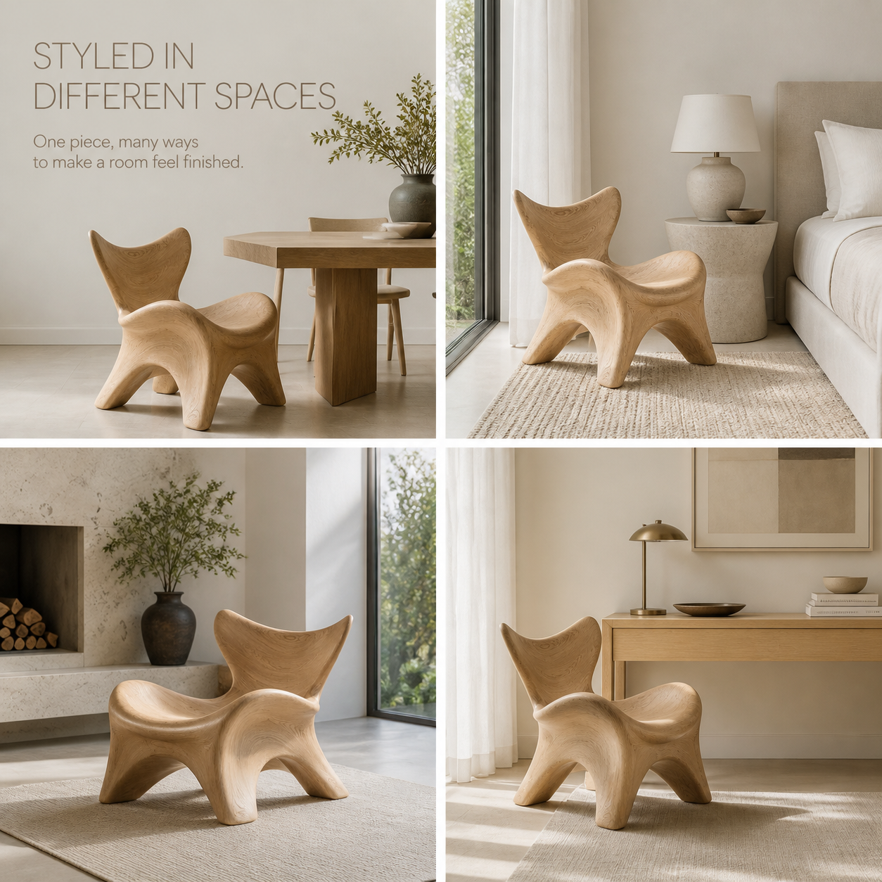 Calder Organic Modern Natural Wood Chair - Design 039 - product image 10
