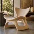 Nolan Arc Natural Wood Lounge Chair - Design 040 - main view