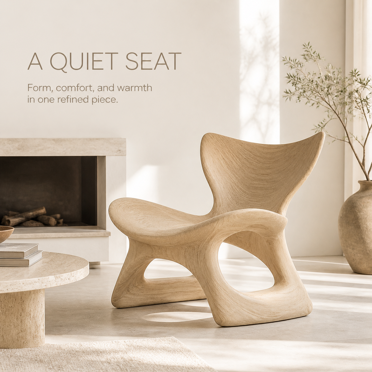 Nolan Arc Natural Wood Lounge Chair - Design 040 - product image 02