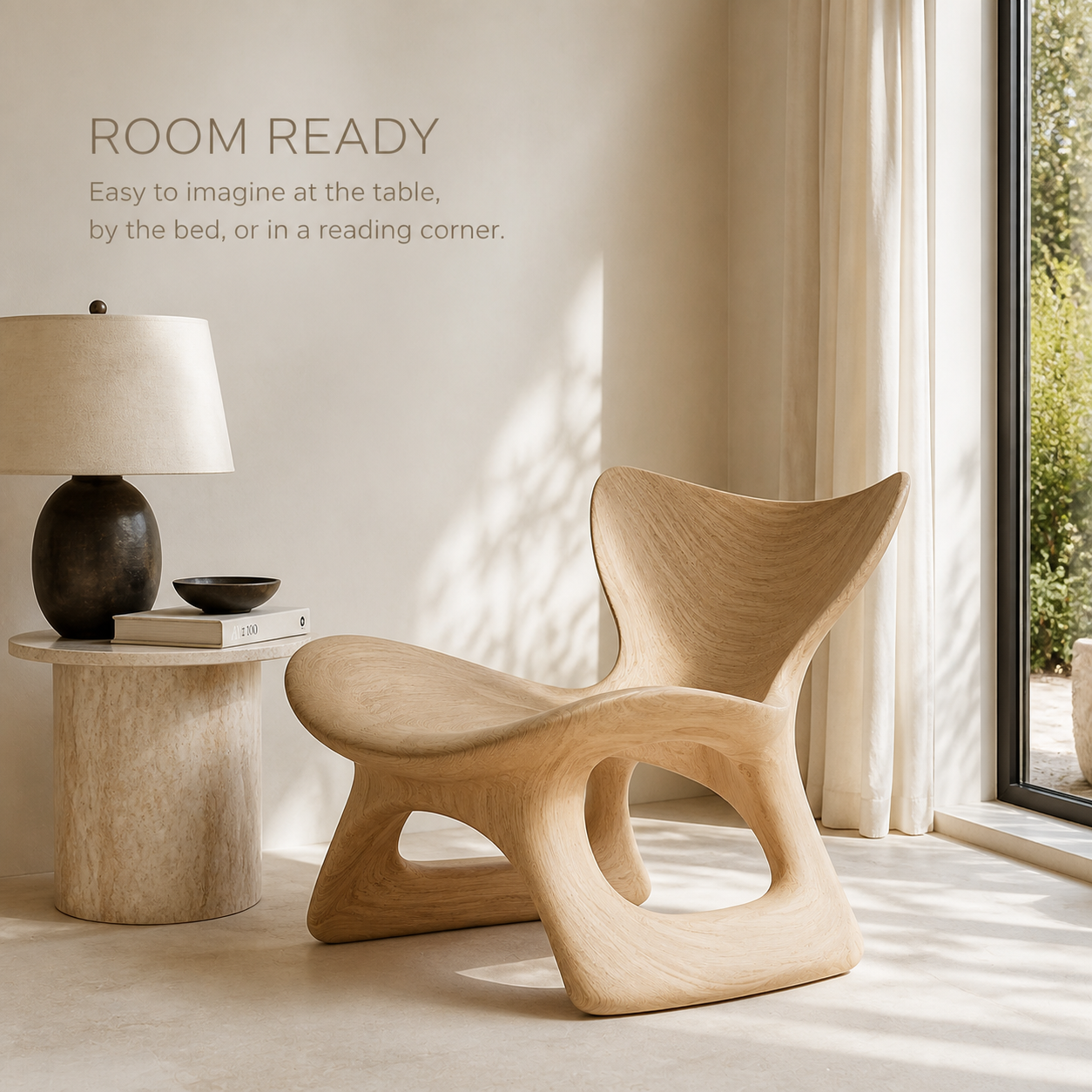 Nolan Arc Natural Wood Lounge Chair - Design 040 - product image 04