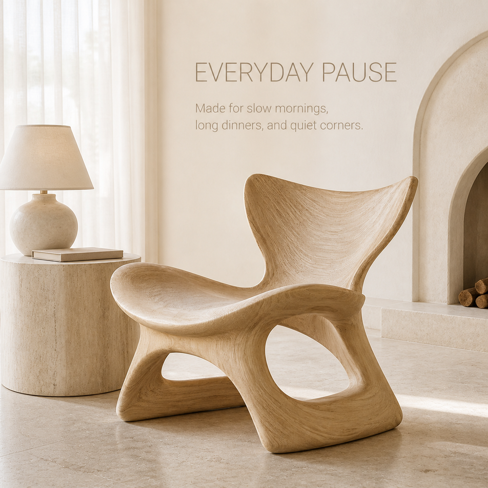 Nolan Arc Natural Wood Lounge Chair - Design 040 - product image 07