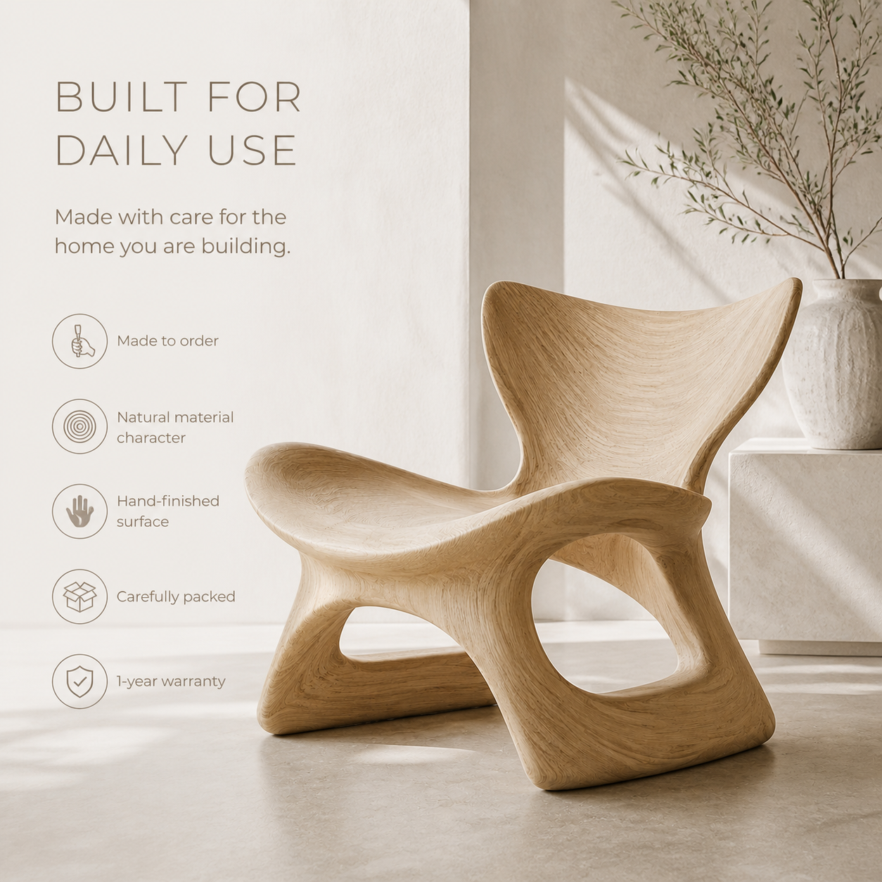 Nolan Arc Natural Wood Lounge Chair - Design 040 - product image 09
